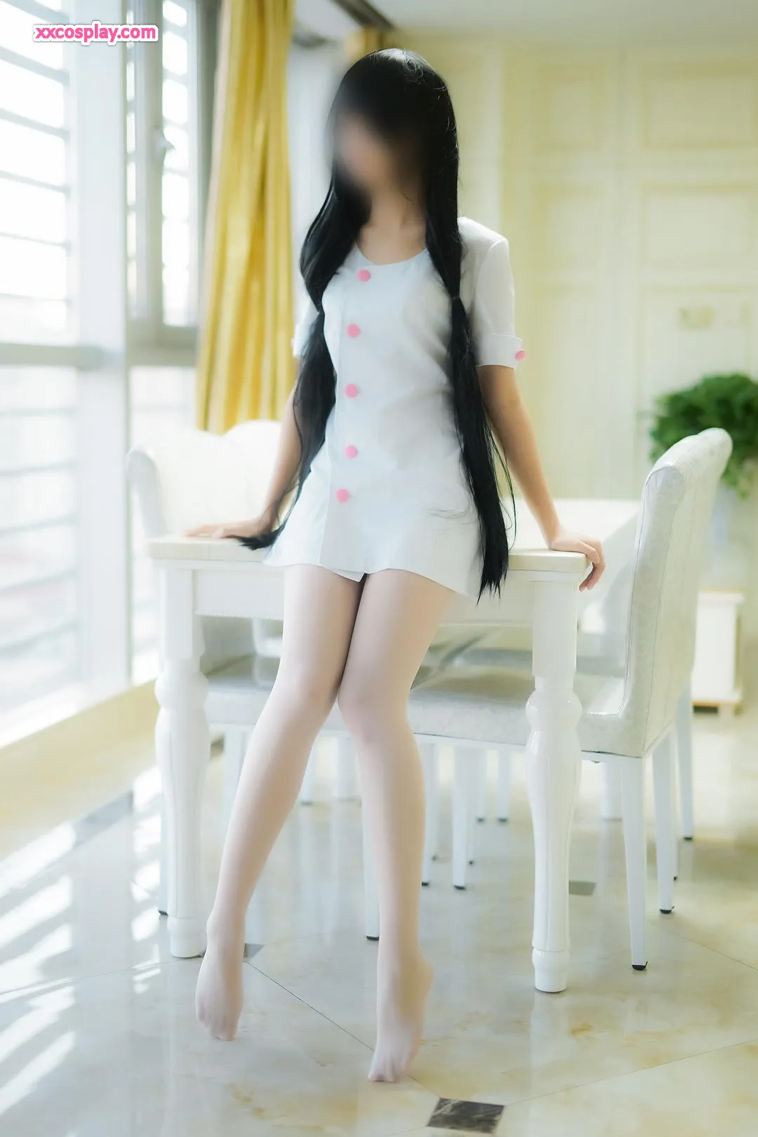 Shoujo Eiga as Kurumi Tokisaki: Seductive Nurse in White Stockings